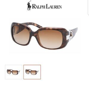 Ralph Lauren tortoise sunglasses metal detail, brown gradient lenses, women’s